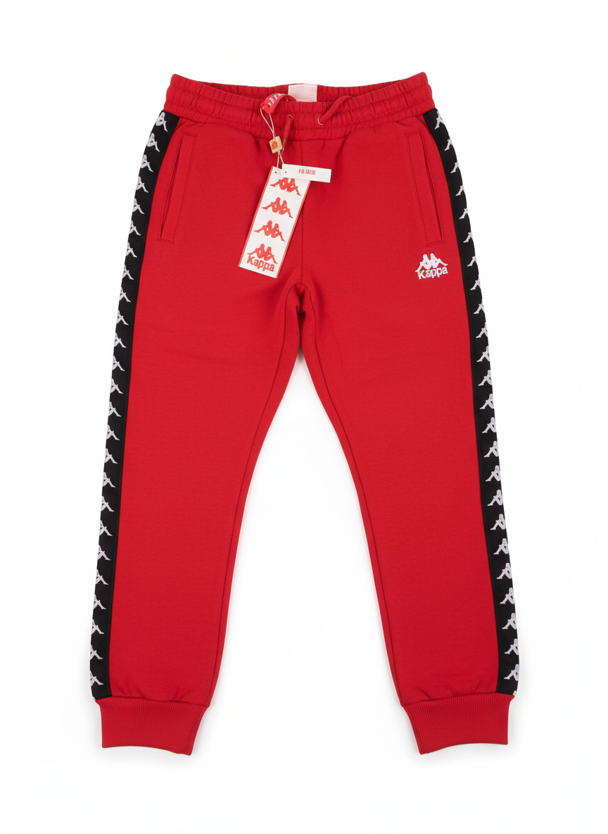 Kappa 222 Banda Alanz 2 Sweatpants in red and black.