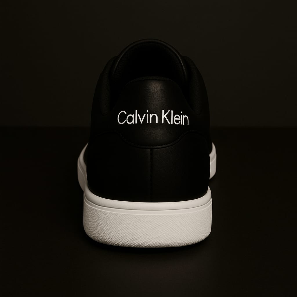 Calvin Klein black sneakers with a white sole for men