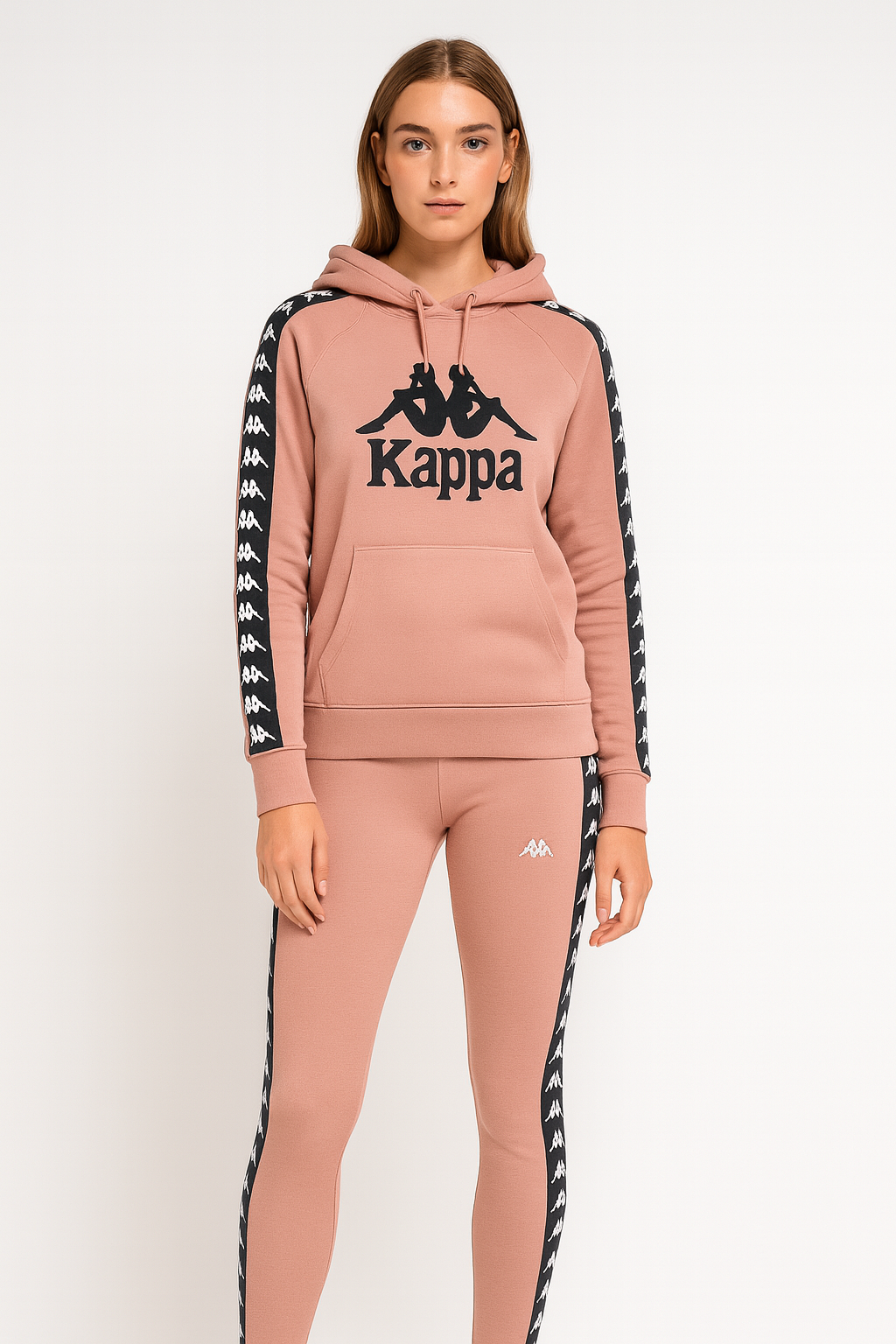 Kappa tracksuit set (hoodie and leggings). dusty rose