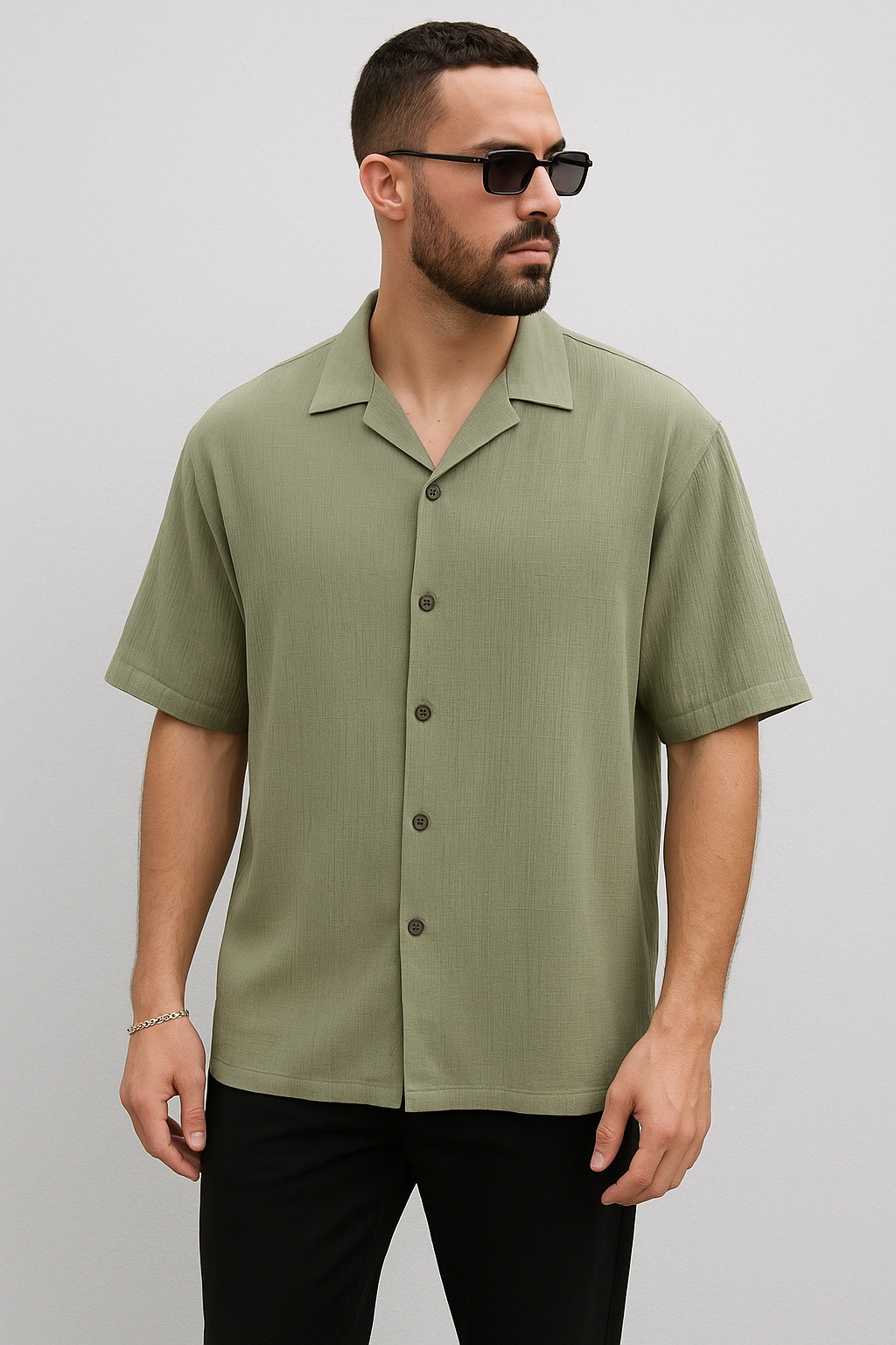 olive shirt