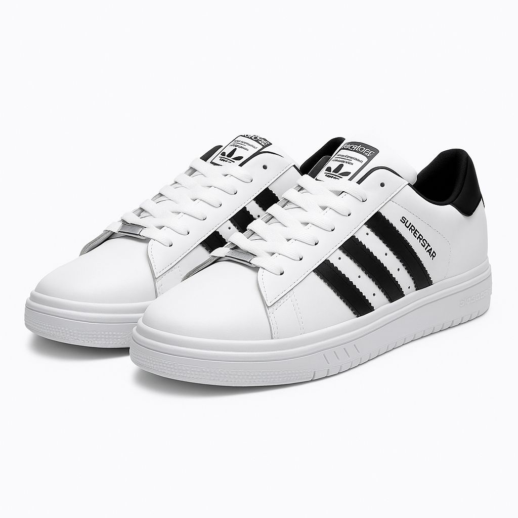 Adidas Superstar sneakers.