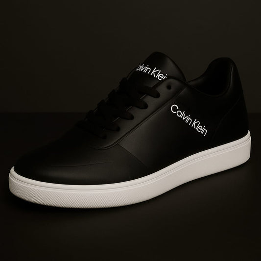 Calvin Klein black sneakers with a white sole for men