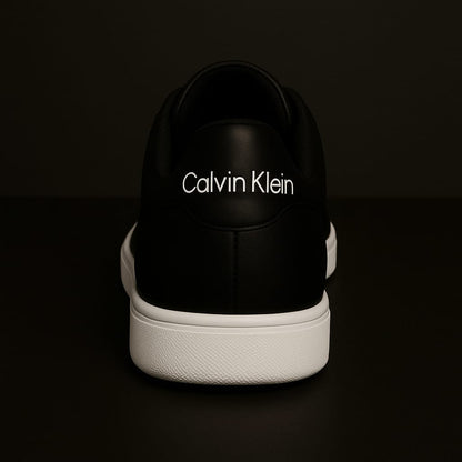 Calvin Klein black sneakers with a white sole for men